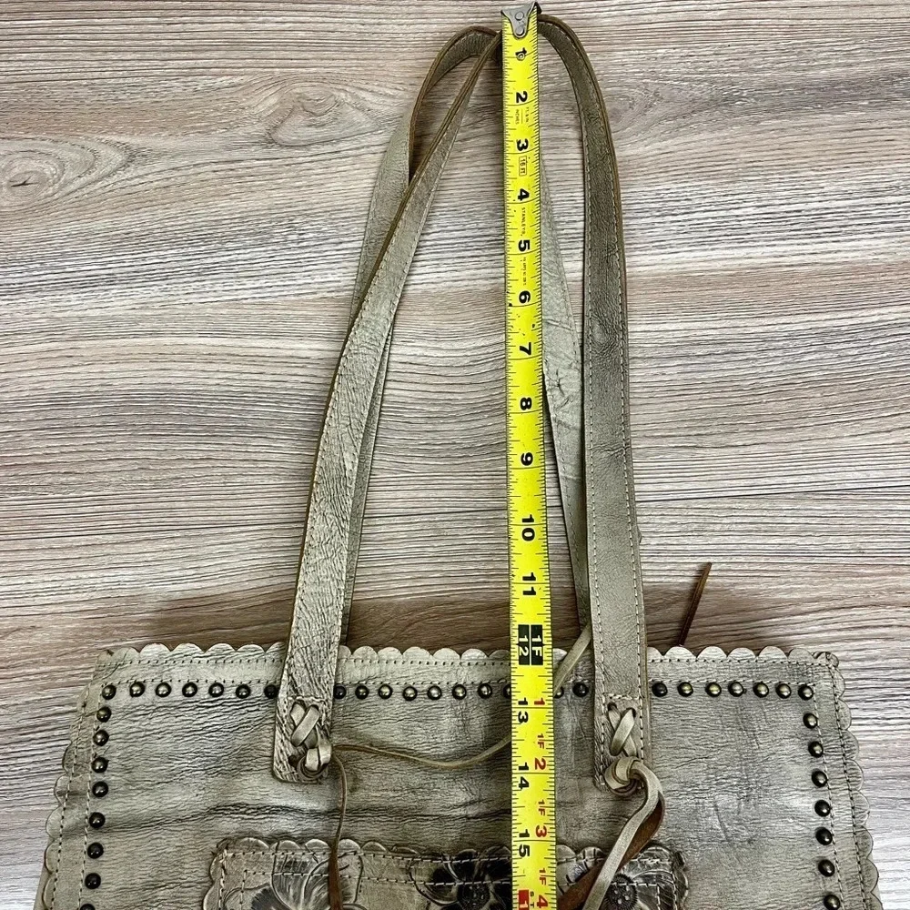 American West Leather Floral Embossed Shoulder Bag